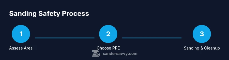 Process diagram for sanding safety steps