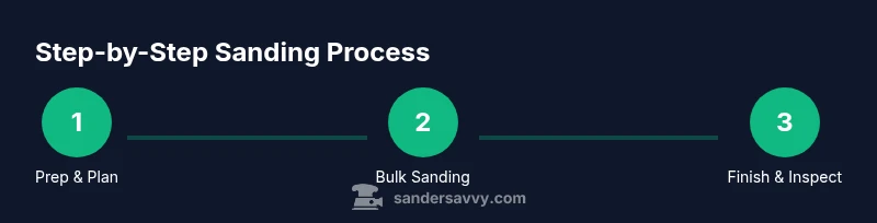 Process diagram for sanding wood floors