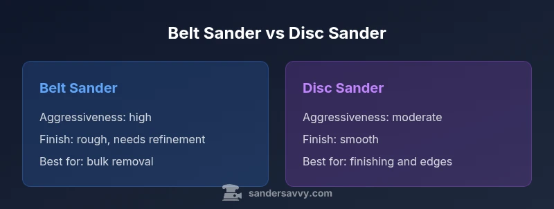 Comparison of belt sander vs disc sander
