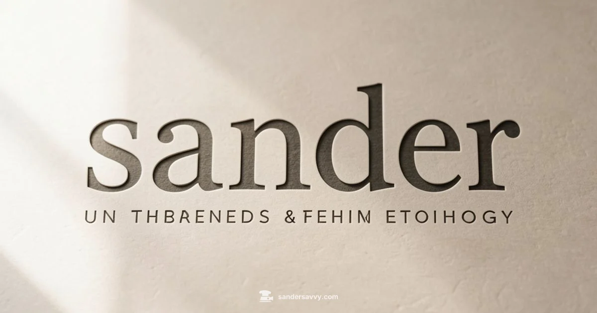 Sander Name Origins - SanderSavvy